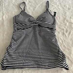 NWT new Ralph Lauren Stripe Bathing Suit Tankini Top, size 6